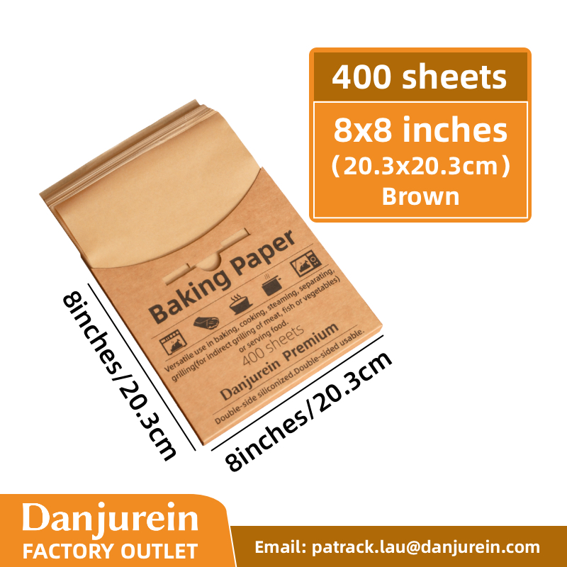 Pergament papier zurück papier vor geschnittenes Antihaft-Quadrat 8 "x 8" Luft fritte benutzen Papier Backbleche Grillen dampfenden Brot kuchen Keks: Grün