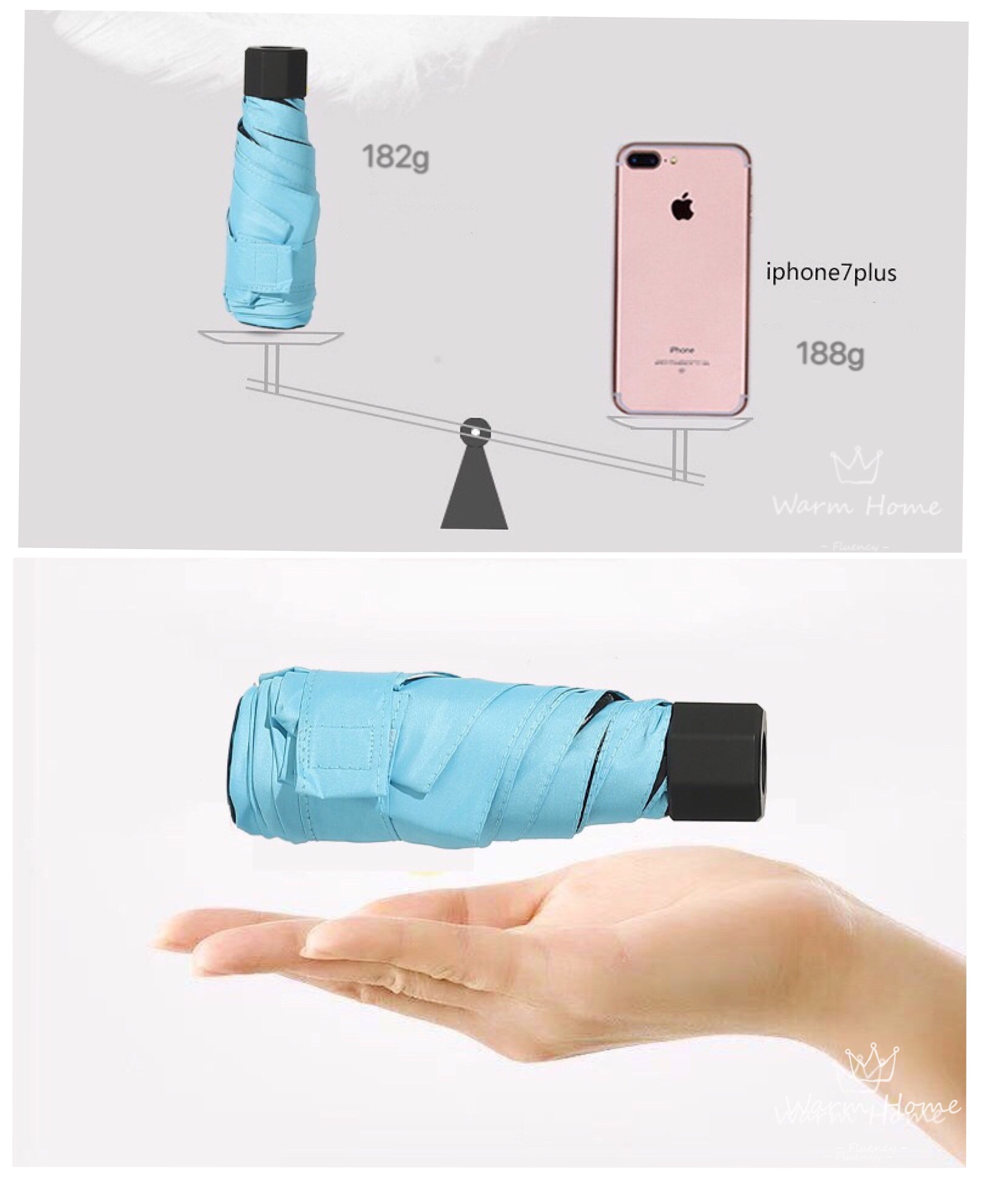 Nano Umbrella Pocket Umbrella Sunscreen Mini Umbrella Super Light and Small Manual Folding Umbrella Clear Umbrella