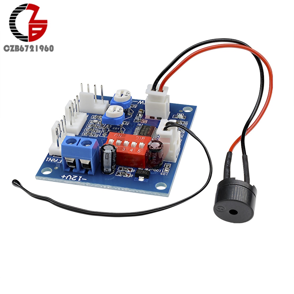 12V PWM DC Motor Temperature Speed Controller Regulator Fan LED Light Dimmer Control Switch 4 Wires