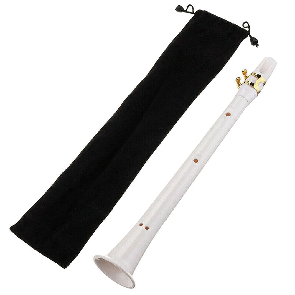 Mini saxofón de bolsillo portátil pequeño saxo Alto boquilla instrumento Musical Simple YS-BUY: Blanco