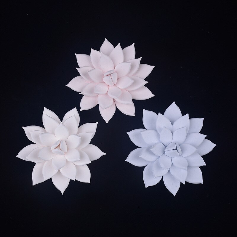 1pcs 3D Ceramic Flowers Home Wall Hanging Artificial Flower Ornaments Decoration Aromatherapy Diffuser Ceramic Flowers