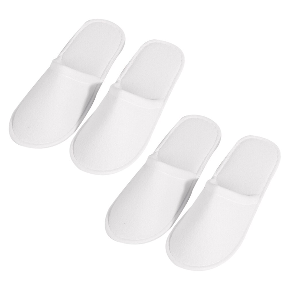2 pares de zapatillas suaves de Hotel, zapatos de viaje para invitados de Spa, zapatillas desechables Unisex para el hogar de invitados utensilio doméstico