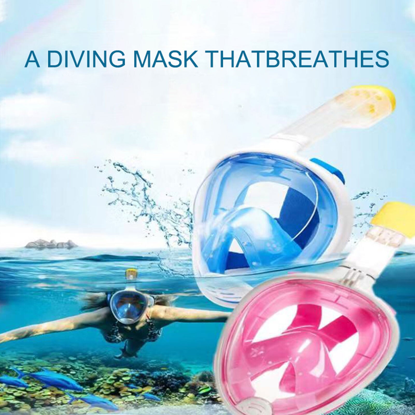 Scuba Tauchen Maske Volle Gesicht Schnorcheln Maske Unterwasser Anti Nebel Schnorcheln Tauchen Maske Für Schwimmen Speerfischen Dive Männer