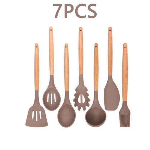 Geschirr 12Stck Silikon Kochen Utensilien einstellen Wärme beständig Küche Nicht-Stock Kochen Utensilien Backen Werkzeuge Mit Lagerung Kasten