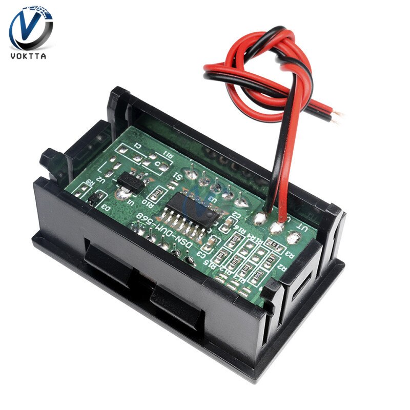 0.56 ''  dc 4.5v to 30v mini digitale voltmeter digitale voltmeter spanning led paneelmeter voor 6v 12v 24v elektromobiel motorfiets