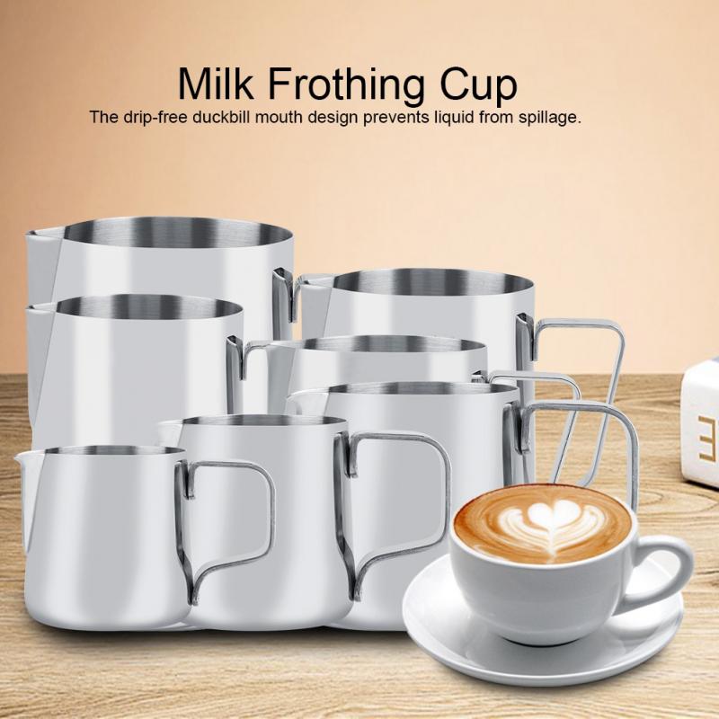 Rustfrit stål mælkekande espresso kaffe latte skummer kopper mælk cappuccino maker kande barista kunst håndværktøj tilbehør