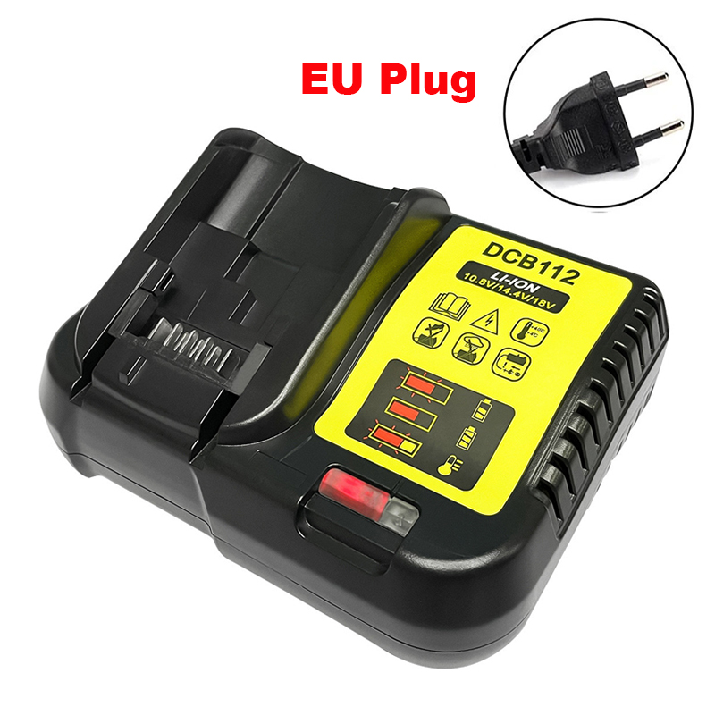DCB112 for Dewalt Battery Charger Replacement for Dewalt 12V 20V Lithium-Ion Battery DCB205 DCB112 DCB201 DCB200 DCB612 DCB609: black