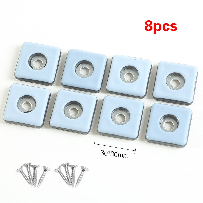 8 sztuk przezroczysta guma antypoślizgowa noga od krzesła czapki ochraniacze na nóżki sofa stóp obejmuje podłogowe nóżki robić mebli podkładka ochronna ze śrubami: 06