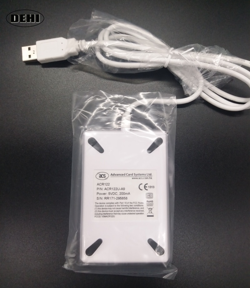 ACR122U NFC Reader Writer USB 13.56mhz RFID Smart Card Copier Duplicator + 5pcs UID Keyfobs