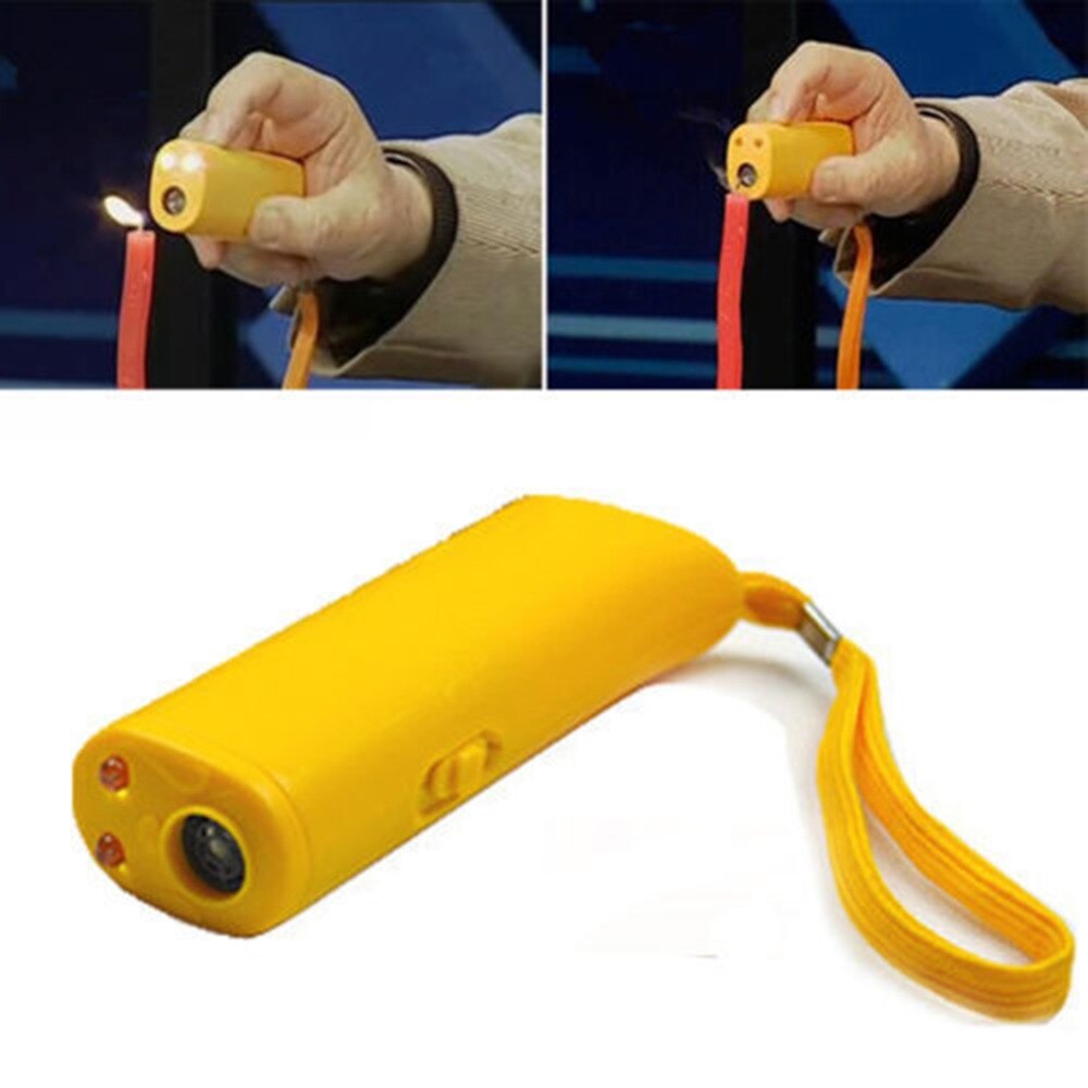 Draagbare Huisdier Hond Repeller Anti Barking Stop Bark Training Device Trainer LED Ultrasone 3 in 1 Anti Barking Zonder Batterij