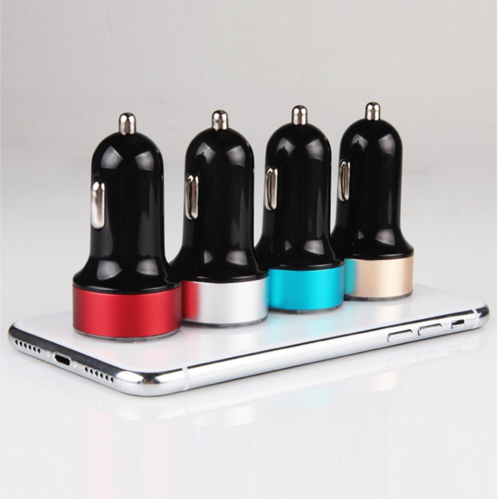 3.1A Dual USB LED Car Charger with Blue Indicator Light Multi-protection Universal for 12V/24V Vehicles car accesories