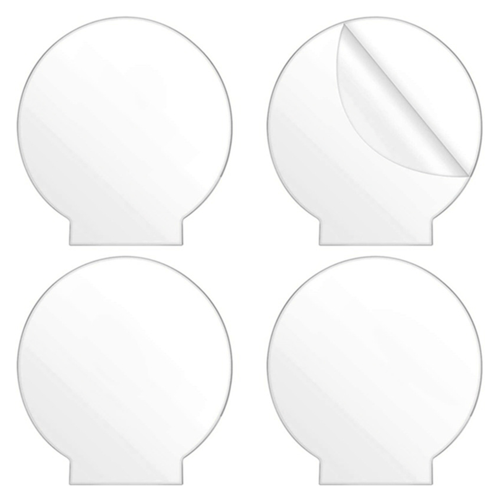 4 Stks/pak Verdikte Acryl Plaat Diy Display Gebruik Led Licht Vel Party Vakmanschap Decoratieve Transparante Romantische Huis