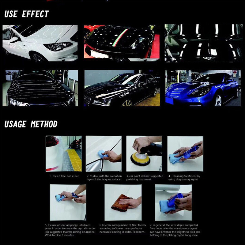 9H Car super hydrophobic Glass Coating Car Liquid ceramic Coat Auto Paint Care Jun0518