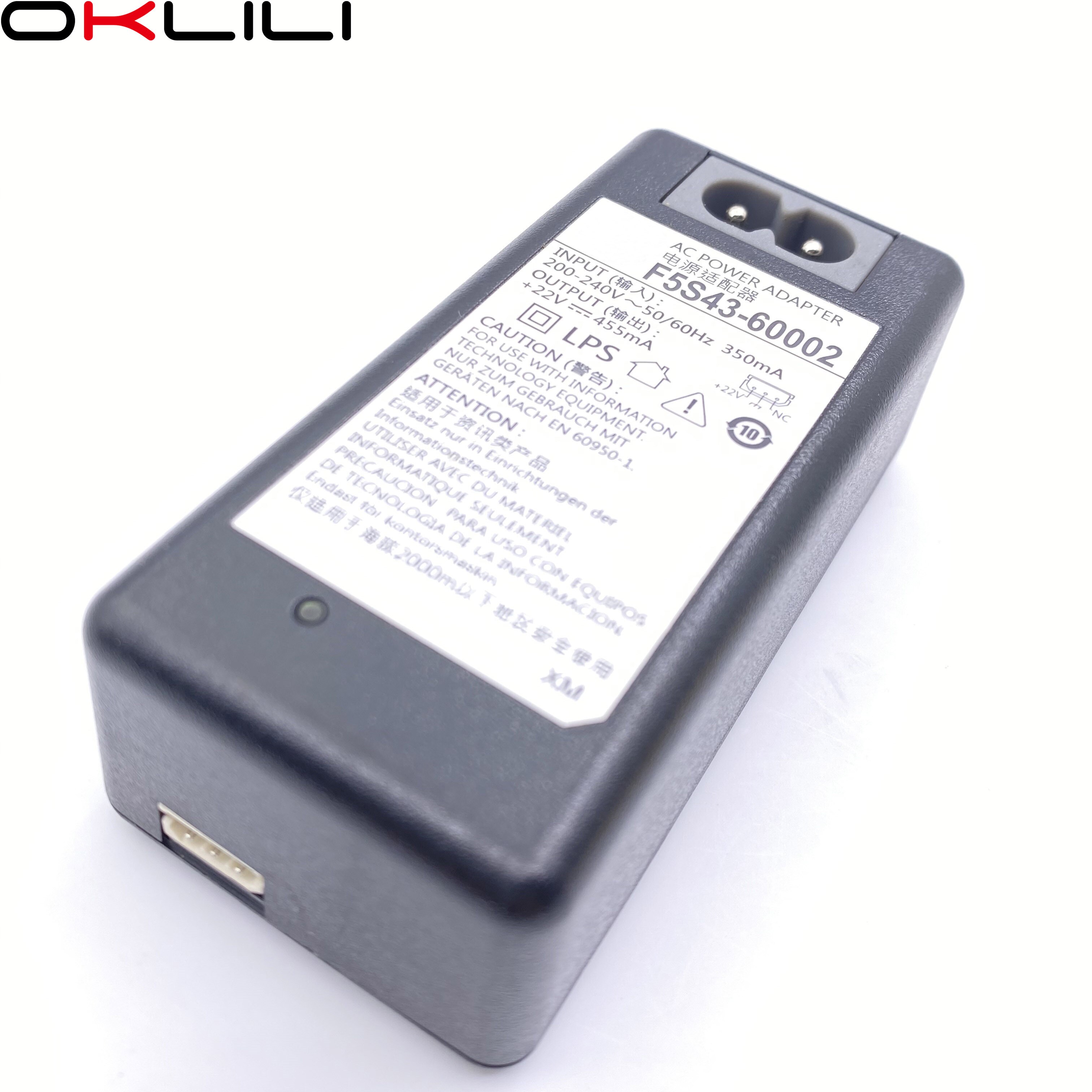 F5S43-60001 Zasilacz sieciowy +22V 455mA do HP 1110 1112 1115 3830 3832 3833 2130 2600 3630 3635 3700 3830 3755