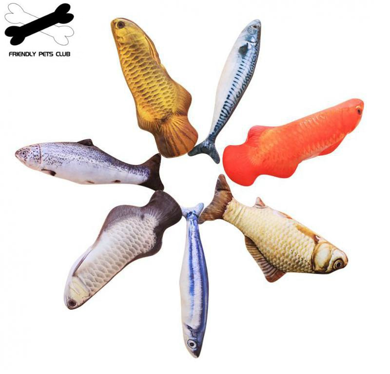 Plush 3D Carp Fish Shape Cat Toy Cute Simulation Fish Playing Toy For Pet Catnip Fish Stuffed Pillow Doll