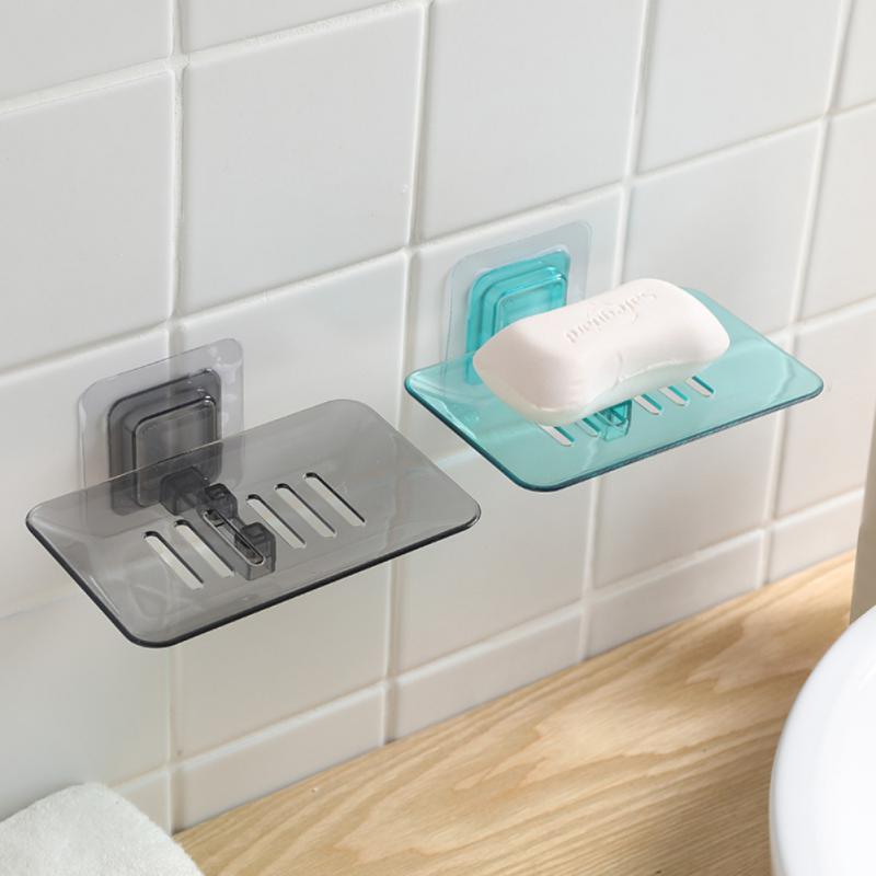 Bathroom Supplies Bathroom Shower Soap Holder Wall Mounted Soap Dishes Box Toiletries Organizer Kitchen Storage Rack For Bath