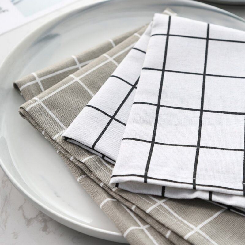 Thuis 31X35Cm Katoen Keuken Handdoek Europese Stijl Servetten Huishoudelijke Doek Servetten Anti-Slip Thee Handdoeken digitale Print Servet