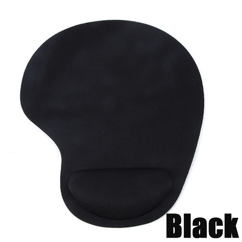 Mouse Pad Wrist Protect Optical Trackball PC Thicken Mouse Pad Soft Comfort Mouse Pad Mat Mice: Black