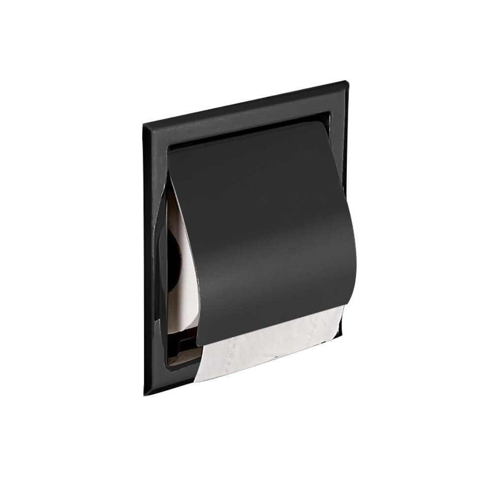 304 Stainless Steel In Wall Toilet Roll Holder Concealed Towel Rack Embedded Hotel Construction Paper Holder Double Paper Holder