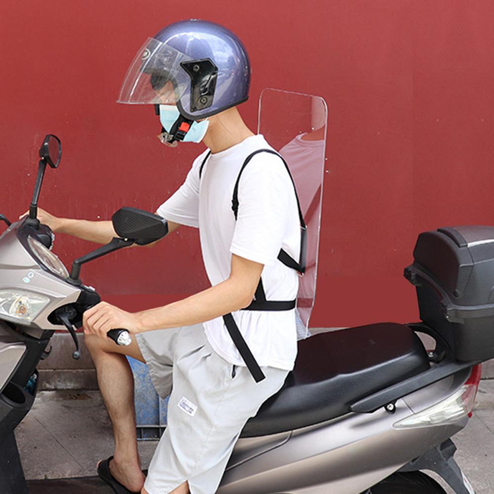 Motorcycle Acrylic Barrier Protective Isolation Board With Strap Transparent Portable Scooter Isolation Panel Shield Baffle