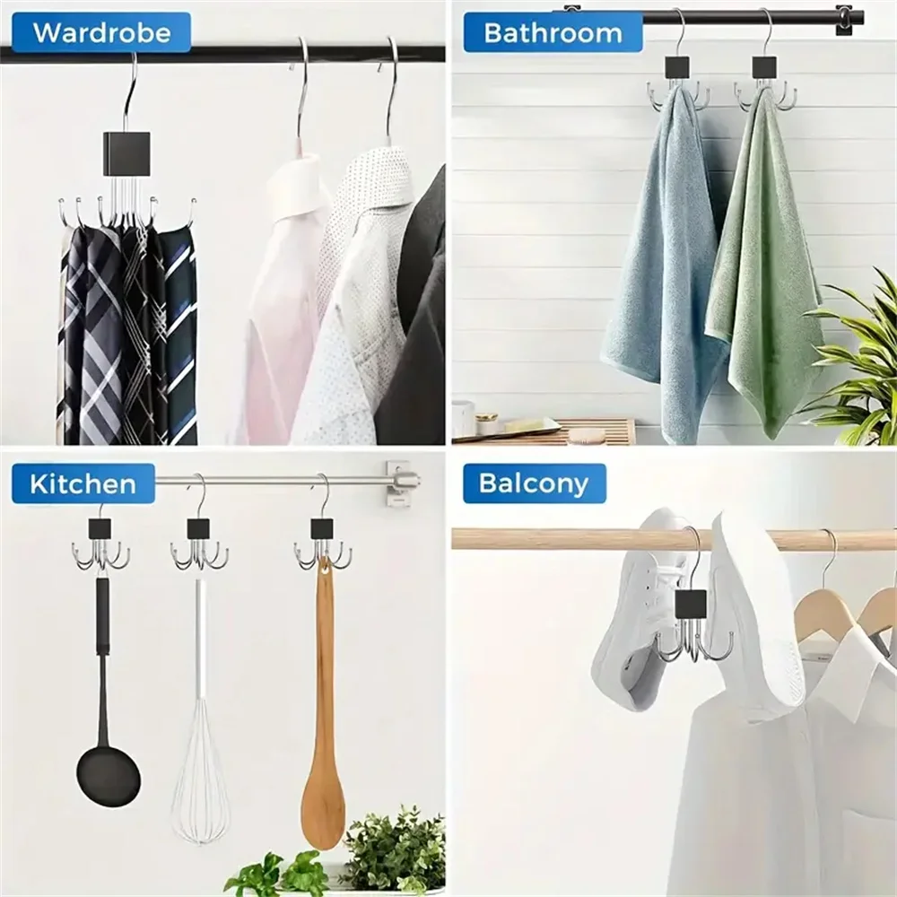 1/5 PCS Gürtel Kleiderbügel Platzsparende Gedrehte Kleiderbügel Haken Kleiderschrank Kleidung Rack Haken Bh Organizer Schal Hängen Rack Schrank aufhänger