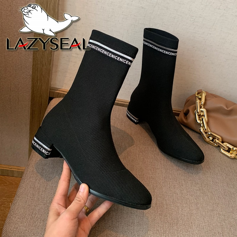 Barn budget engagement Lazyseal stretch stof sokker støvler kvinder sko m... – Grandado