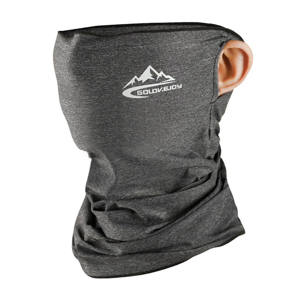 Lente Zomer Fietsen Half Gezichtsmasker Skin Cool Ijs Zijde Ademend Uv Bescherming Sport Hoofddeksels Fiets Hoofdband Masker: Grijs