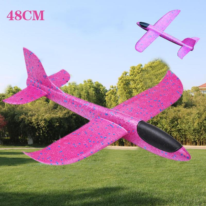 48 Cm Hand Gooi Flying Zweefvliegtuig Planes Foam Vliegtuigen Epp Slip Modelvliegtuigen Party Game Kinderen Foam Plastic Vliegtuig