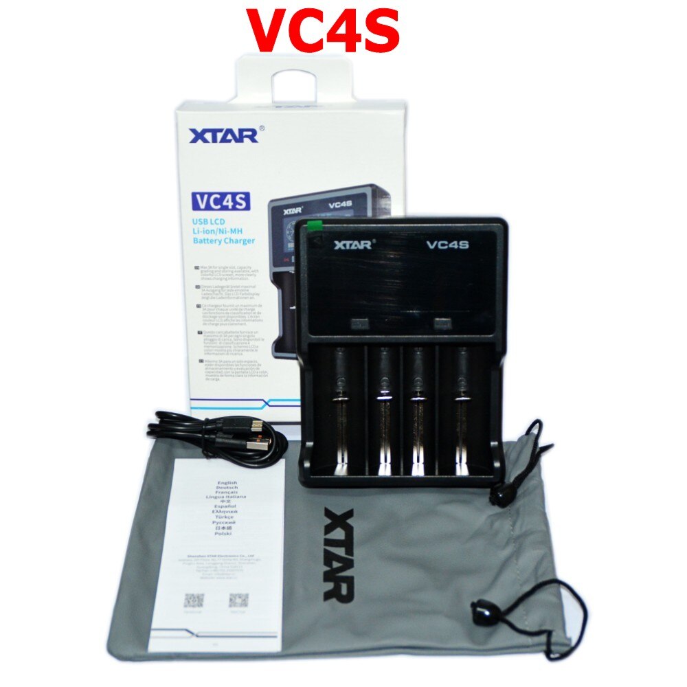XTAR VC2 VC4 VC2S VC4SL battery charger for 10440/16340/14500/14650/18350/18500/18650/18700/21700/20700/17500
