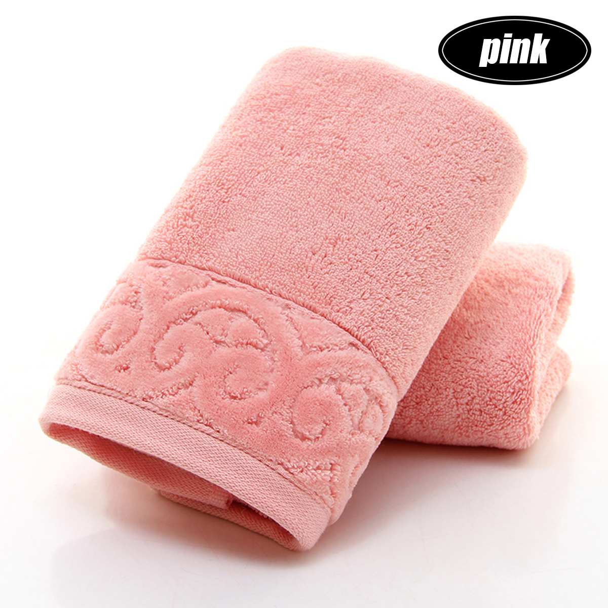 Egyptisch Katoen Strandlaken Badstof Badhanddoeken Badkamer 70X150cm 650G Dikke Luxe Solid Voor Spa Badkamer Bad Handdoeken Voor volwassenen: Pink / 70X150CM