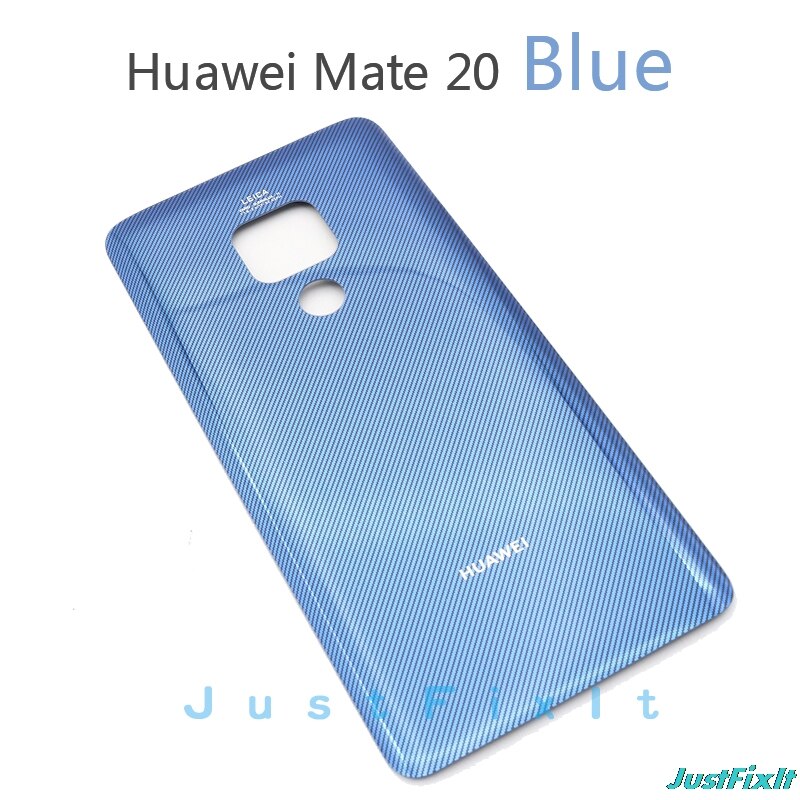 For Huawei Mate 20 Battery Cover Replacement Original Battery Cover Back Glass Panel Rear Door Housing Case: Blue For Mate 20
