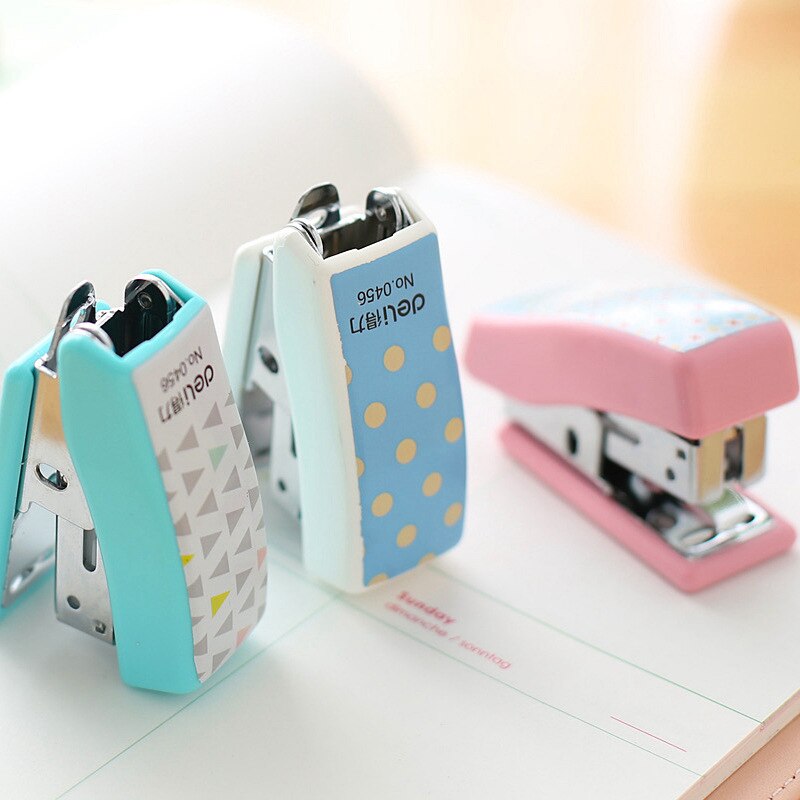 Mini stapler Set + No.10 staples office supplies stationery paper clip binding binder binder