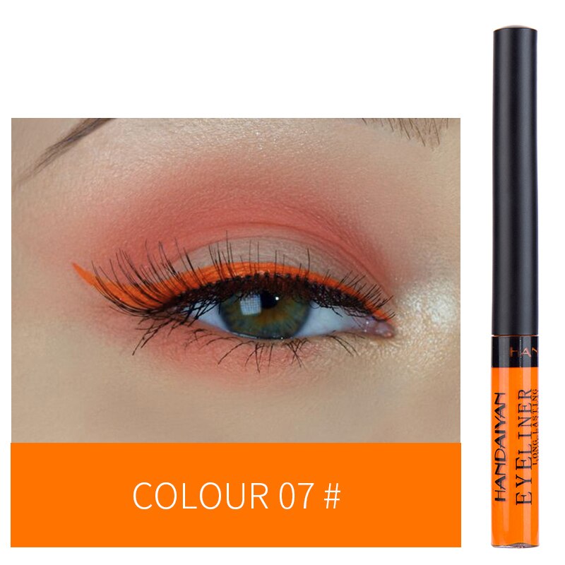 Bunte Neon- Grün Weiß matt Flüssigen Eyeliner Bleistift Wasserdicht machen-hoch Flüssigkeit Auge Liner Blau Gelb Augen Kosmetik Stift TSLM1: 07