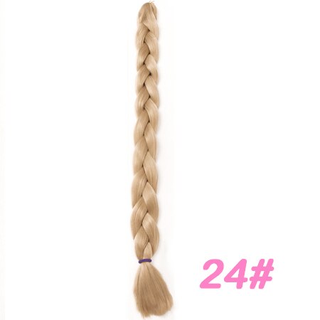 VERVES Vlechten Haar een stuk 82 inch Synthetische Warmte Fiber braid 165 g/stuk pure kleur gehaakte Jumbo Vlecht Hair Extensions: #24