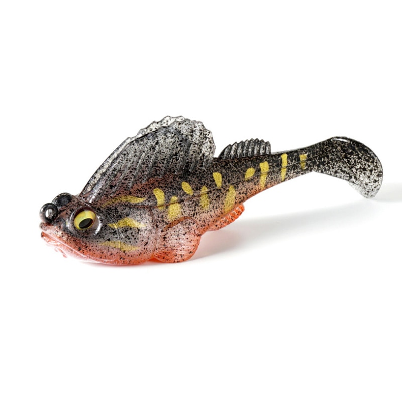 80mm 14g Ultra Realistic Goby Paddle Soft Lure Fish Baits Finest Detailed Softbait Swimbait Fishing Bait