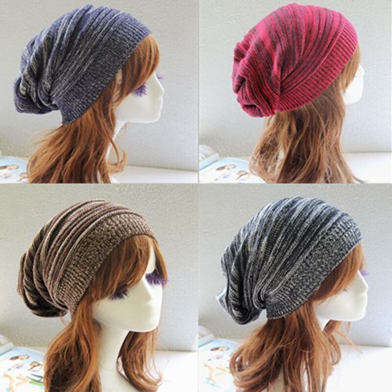 Hip hop lue vinter varm skullies strikkede luer panser varm lue kvinnelige lange luer dameluer