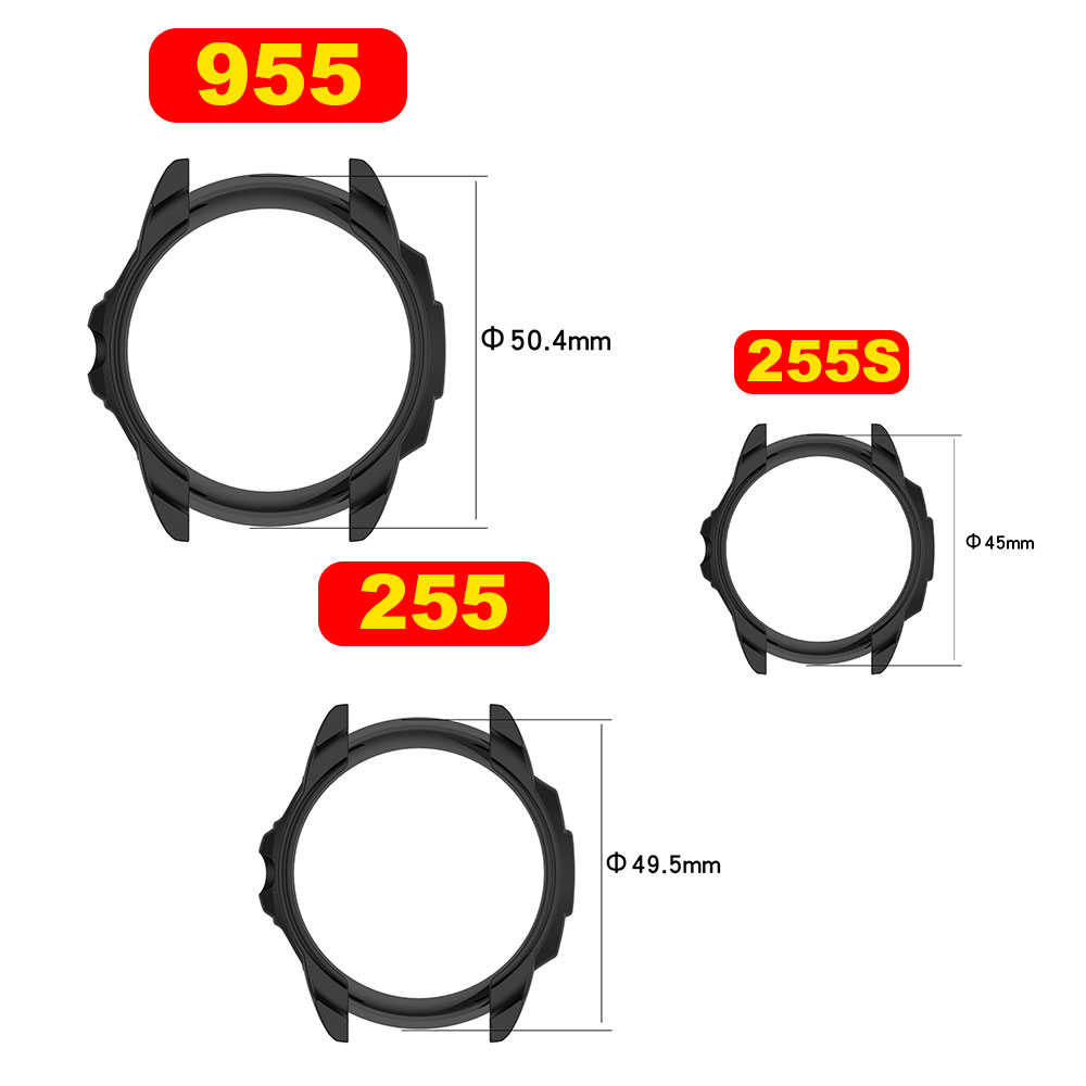 Case + Tempered Glass Film For Garmin Forerunner 255 255S TPU Screen Protector Bumper Protective Cover For Garmin Forerunner 955