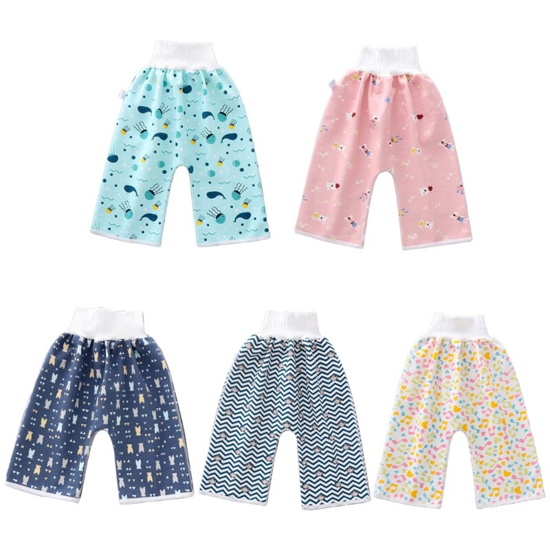 Comfy Kind Luier Rok Shorts 2 In 1 Anti Bedplassen Wasbare Katoenen Zindelijkheidstraining Luier Broek Waterdicht Bed kleden