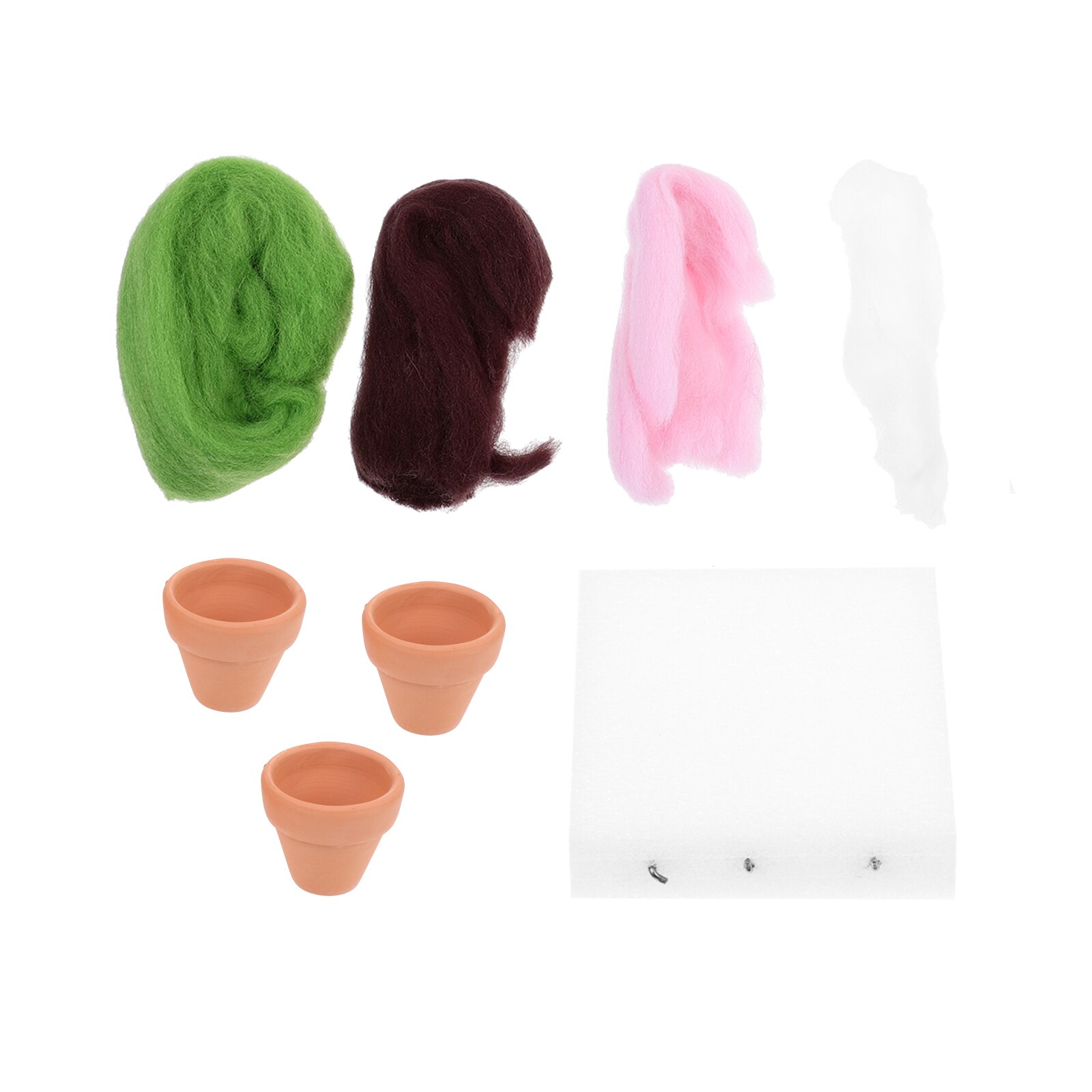 KYEQATY Naaldvilten Kit DIY Naaldvilten Benodigdheden Naaldvilten Starter Kit met Kat Model Leuke Vilten Foam Mat Breien Kit voor Beginners Stijl-1