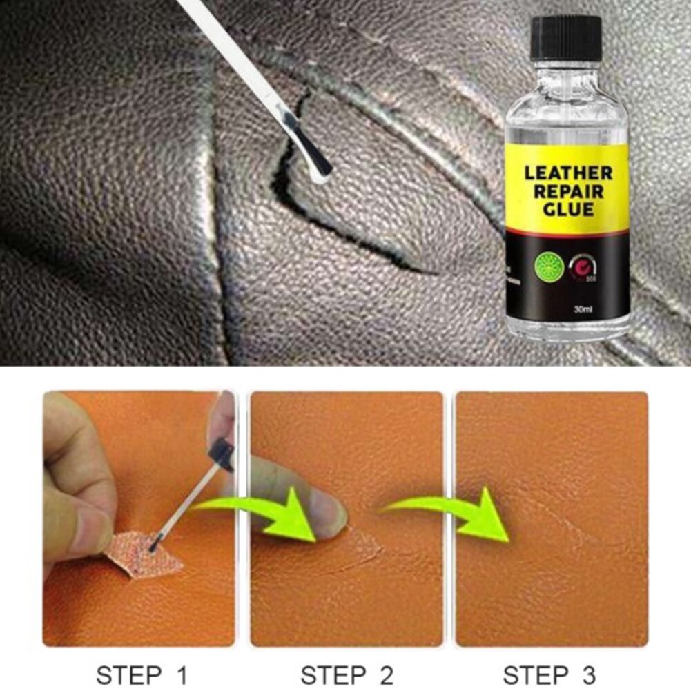 Pegamento líquido para reparación de automóviles, líquido resistente al agua para mantenimiento de asiento de automóvil, cuidado del cuero, Unión instantánea, 30/50ml