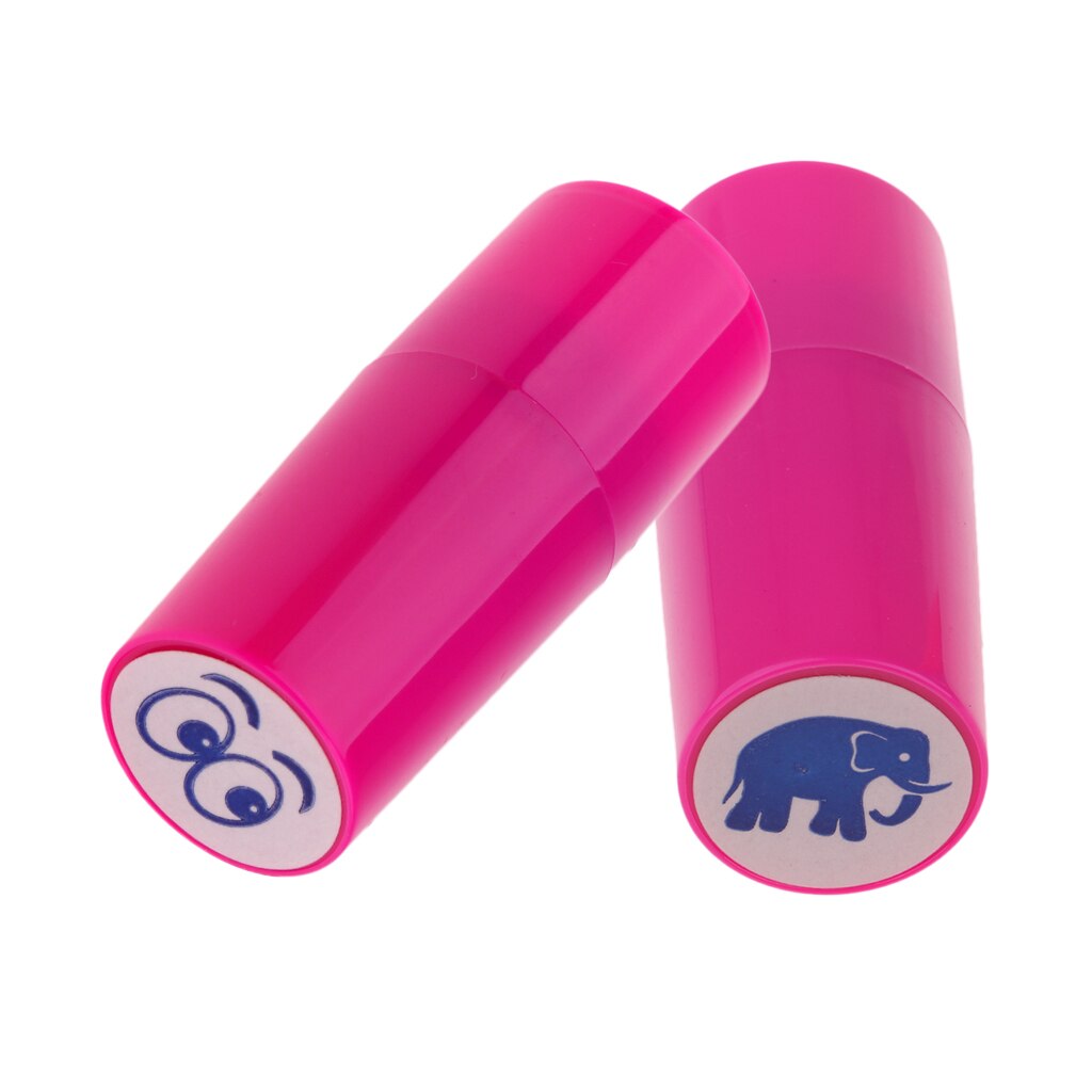 2Pcs Kleurrijke Sneldrogende Golfbal Stamper Langdurige Ballen Marker Indruk Club Golfer Souvenir Golf accessoires: Elephant Eyes
