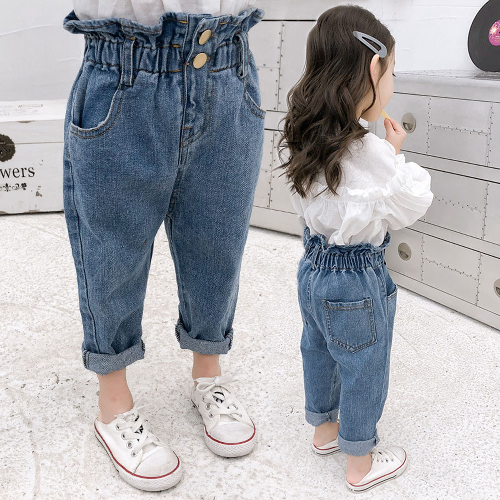 Pantalones vaqueros para Niñas para niños, pantalones de primavera y otoño, pantalones de tela vaquera a la para niños, pantalones vaqueros para bebés, ropa infantil