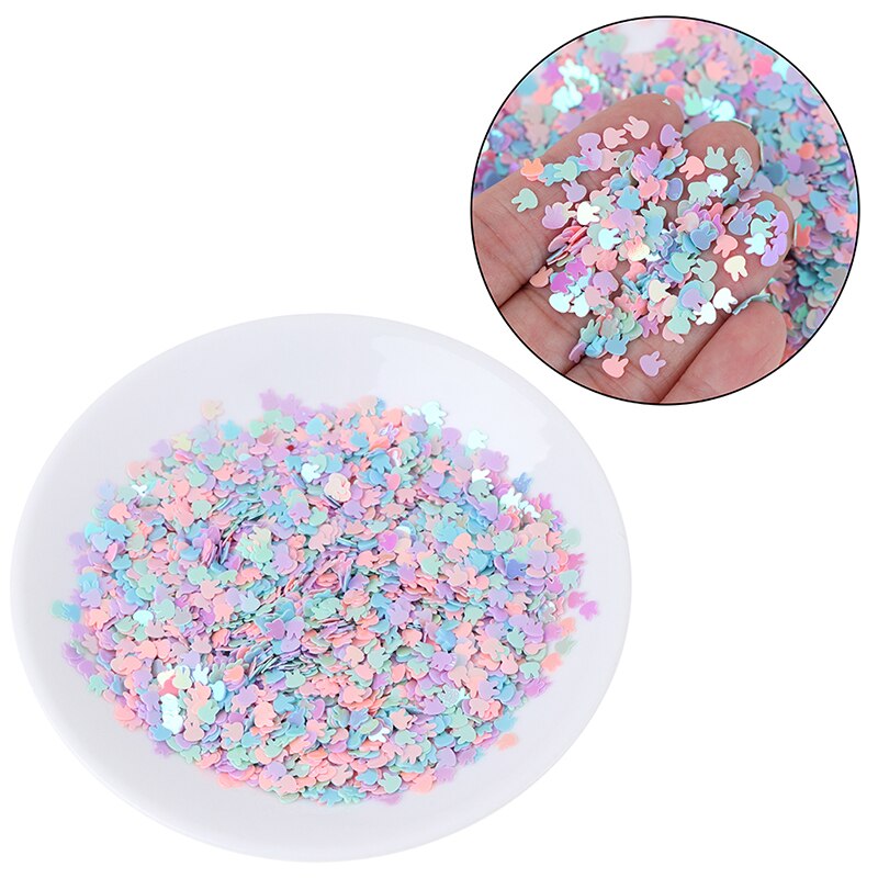 1 tasche Ultradünne 4mm Kaninchen bilden funkeln Pailletten für Handwerk Haustier Pailletten für NäGel Kunst Manikübetreffend/hochzeit Weihnachten dekor Konfetti
