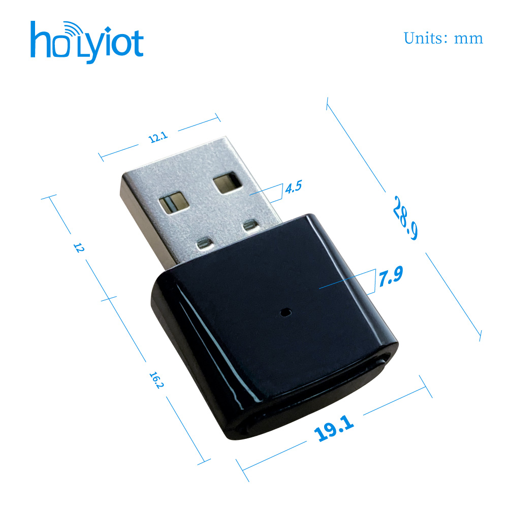 Holyiot nRF52840 Dongle Bluetooth Bluetooth 5.0 Pulsante USB programmabile a basso consumo Hardware Reset Ricevitore Dongle Supporto DFU