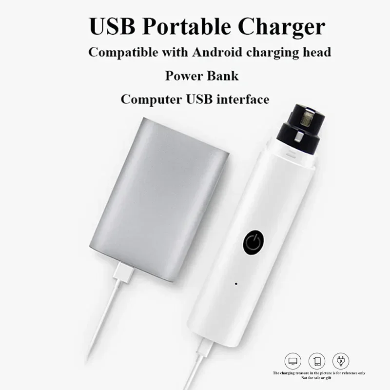 Elektrischer Nagelknipser für Hunde, Nagelschleifer für Hunde, wiederaufladbar, USB-Aufladung, LED-Licht, für Haustiere, leise Katzenpfoten, Nagelpflegezubehör