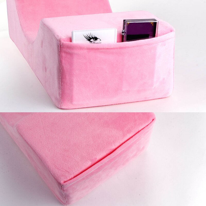 Almohadas de franela para extensión de pestañas, herramientas de maquillaje, para salón de belleza, reposacabezas, soporte para el cuello