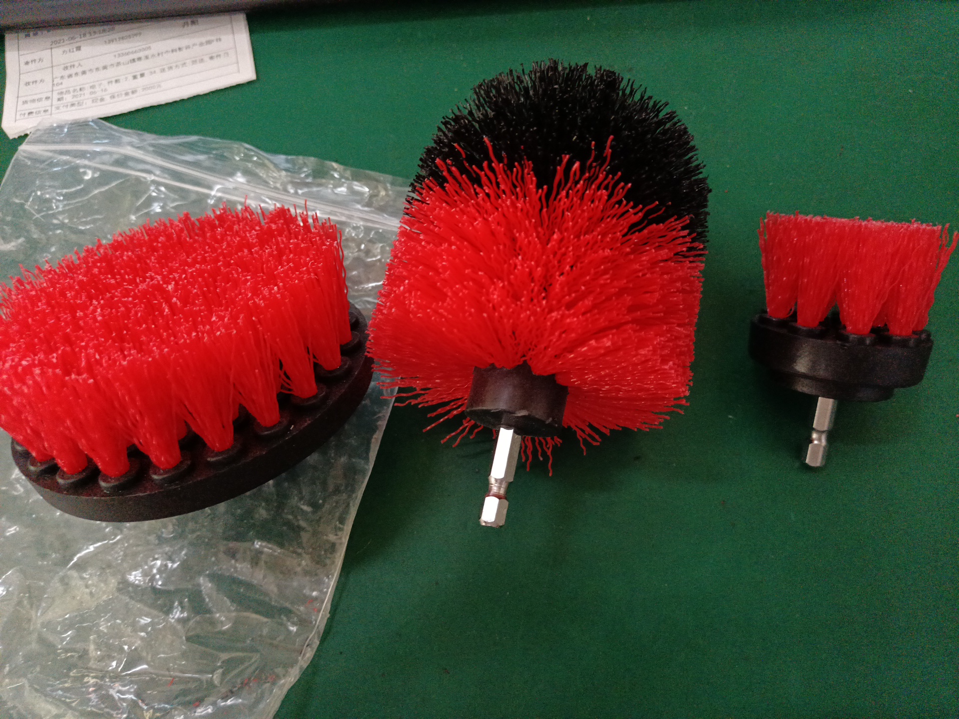 Drill Brush Set All Purpose Cleaner Scrubbing Brushes for Bathroom Surface Grout Tile Tub Shower Kitchen Auto Care Cleaning Tool: Red 3pcs