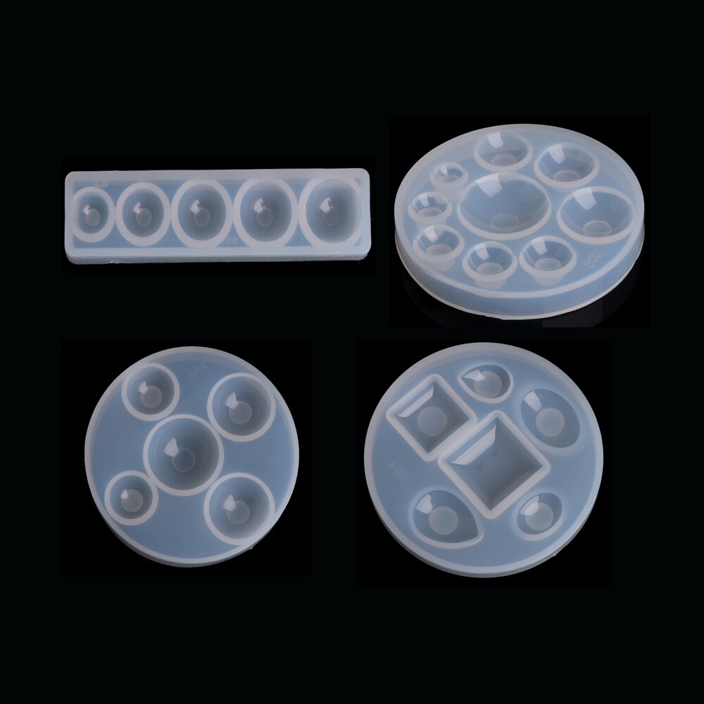 1 Pc Halfrond/Rond/Ovaal Silicone Mold Mould Voor Epoxy Hars Hanger Sieraden Maken Tool 4 Stijl