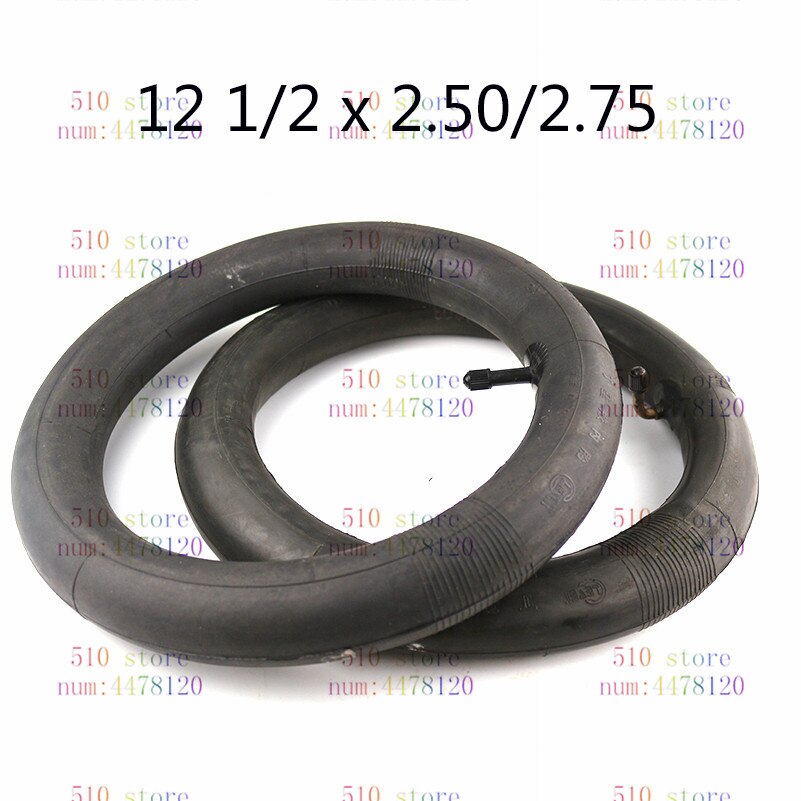 2pcs 12 1/2X2.50 2.75"butyl inner tube pocket Bike Scooter Moped 49CC Rear/front Tire Innertube 12 1/2X2.50/2.75
