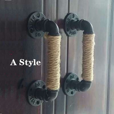 Industrial Style Pipe Furniture Handle Sliding Barn Wooden Door Handles A Style